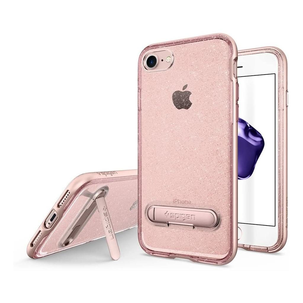 Spigen® Crystal Hybrid™ Glitter 042CS21213 iPhone SE (2022 / 2020) / 8 / 7 Case – Rose Quartz