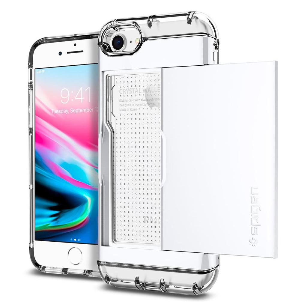 Spigen® Crystal Wallet™ 042CS21049 iPhone SE (2022 / 2020) / 8 / 7 Case – Jet White