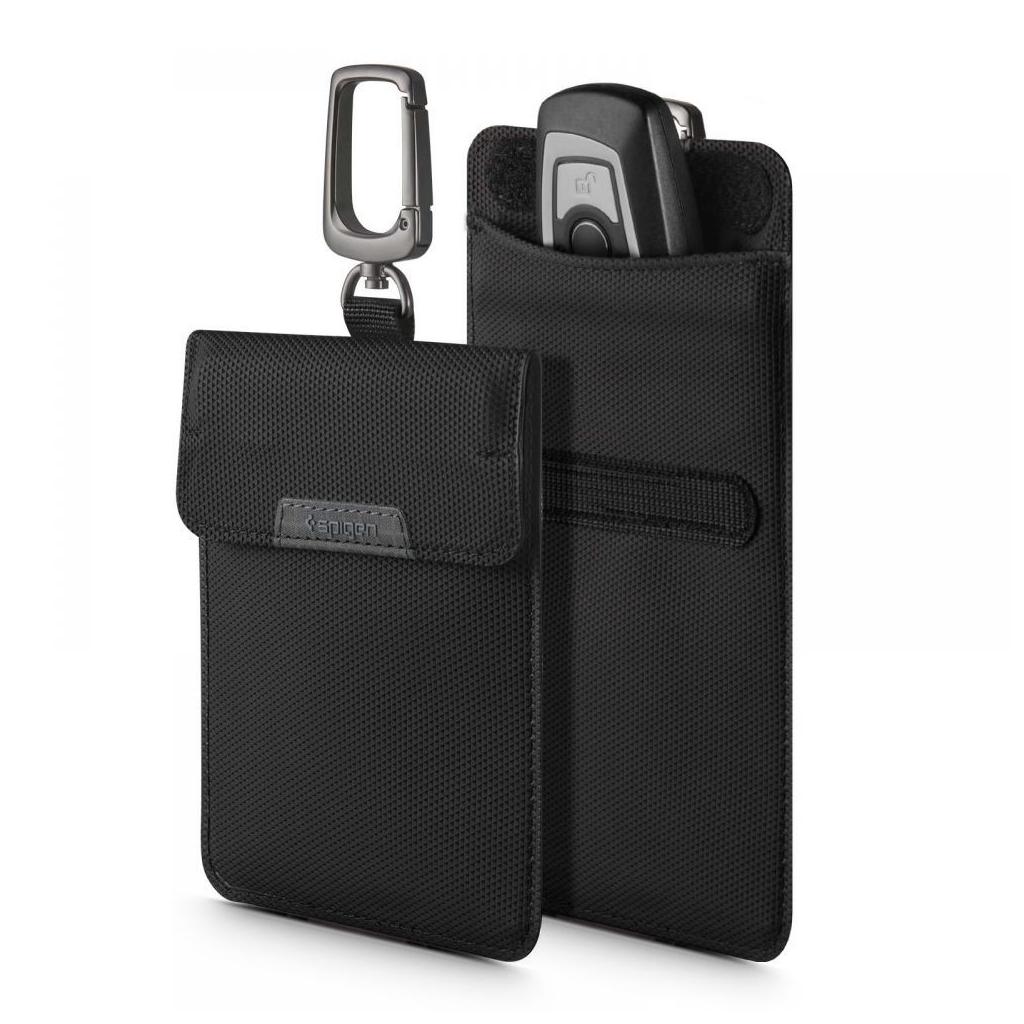 Spigen® Klasden AFA03754 RFID Anti - Theft Car Key Protector Shield Pouch - Black