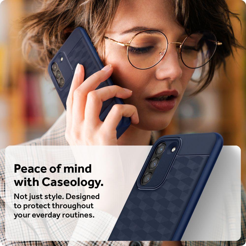 Spigen® Parallax by Caseology® Collection ACS03064 Samsung Galaxy S21 FE Case - Midnight Blue