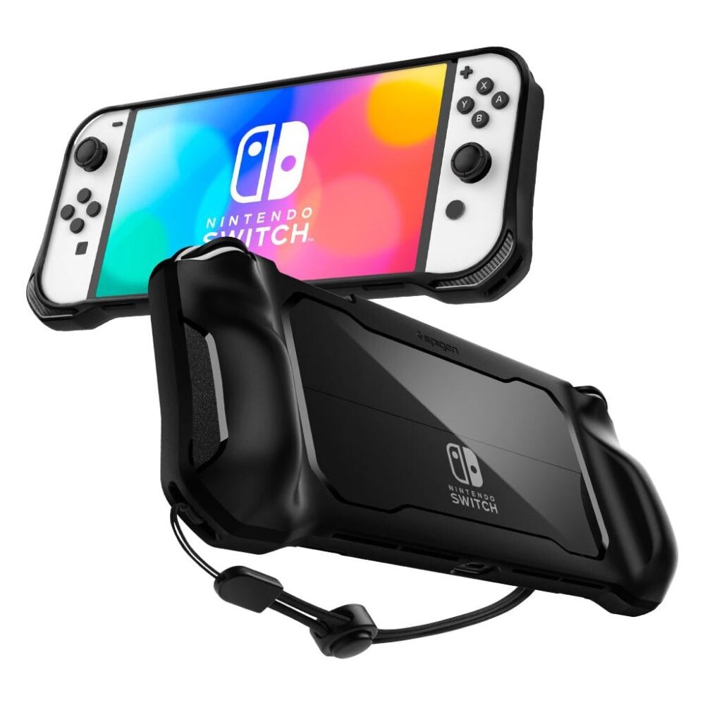 Spigen® Rugged Armor™ ACS04020 Nintendo Switch OLED Case - Matte Black
