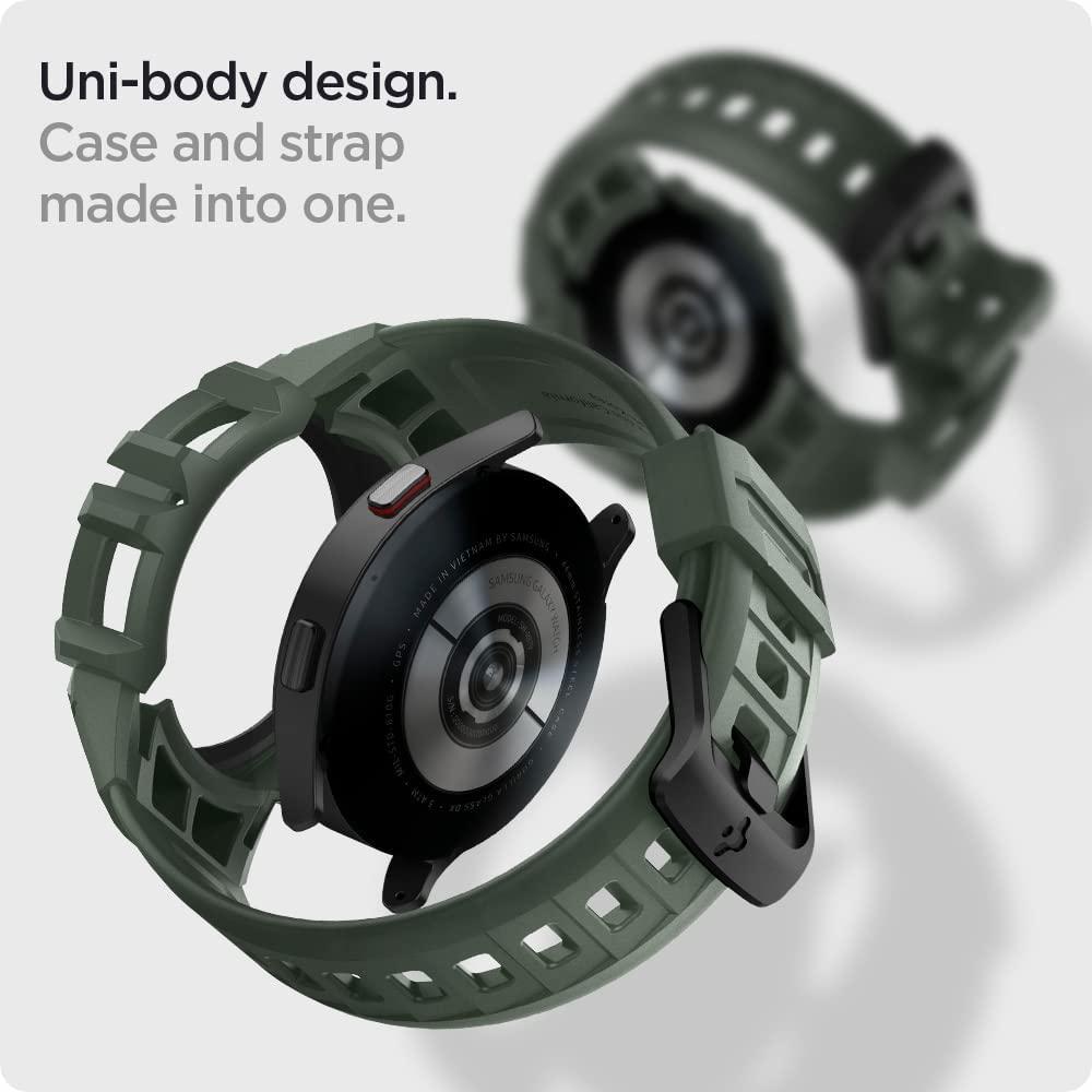 Spigen® Rugged Armor™ Pro ACS04325 Samsung Galaxy Watch 4 (44mm) Case - Military Green