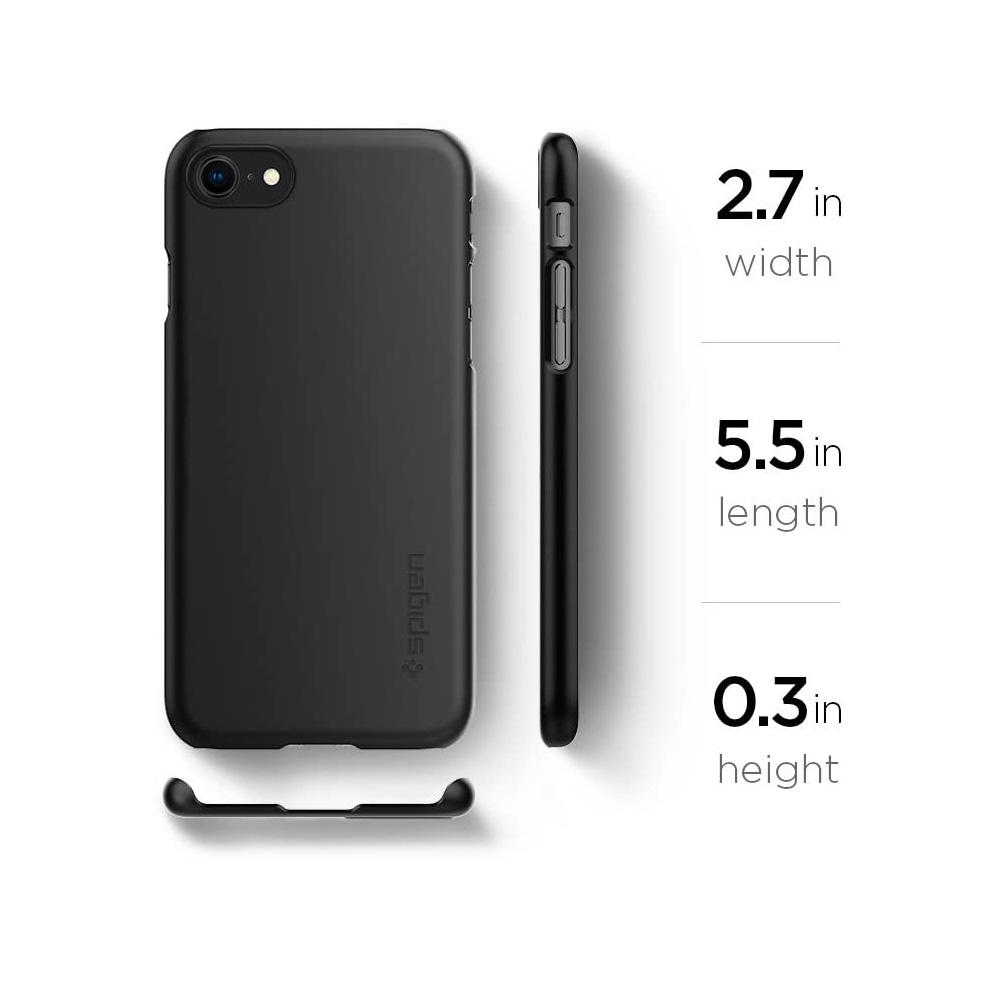 Spigen® Thin Fit™ 054CS22208 iPhone SE (2022 / 2020) / 8 / 7 Case – Black