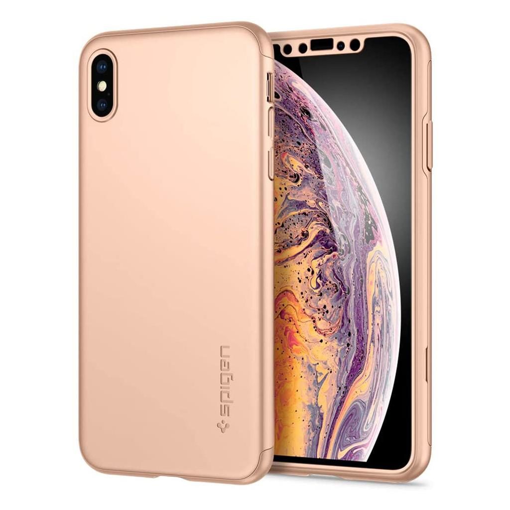 Spigen® Thin Fit 360™ 065CS25351 iPhone XS Max Case – Blush Gold