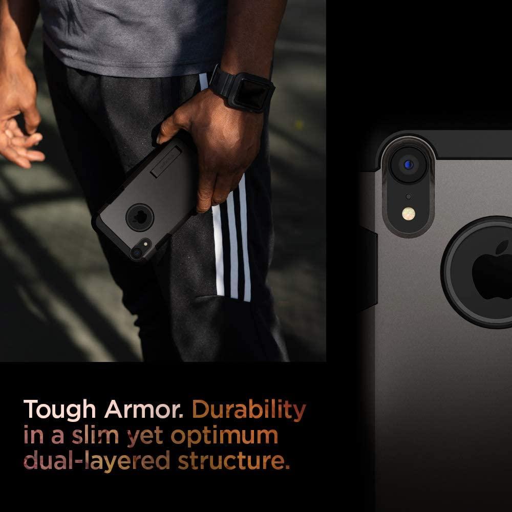 Spigen® Tough Armor™ 064CS24877 iPhone XR Case - Gunmetal