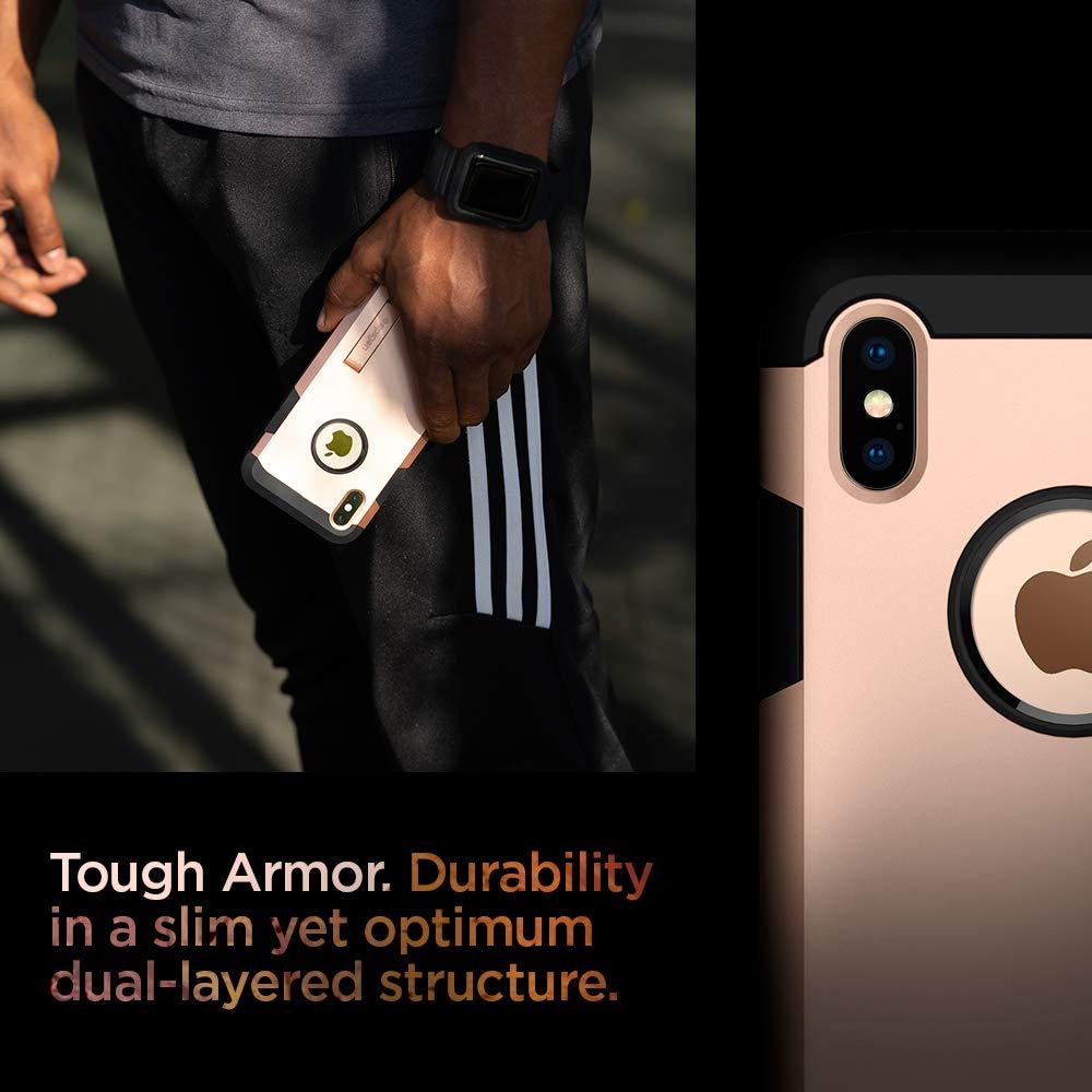 Spigen® Tough Armor™ 065CS25352 iPhone XS Max Case - Blush Gold