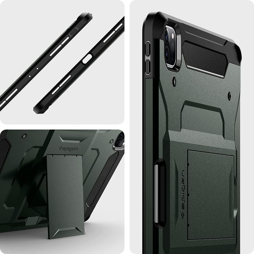 Spigen® Tough Armor™ Pro ACS01023 iPad Pro 11-inch (2021/2020/2018) Case – Military Green