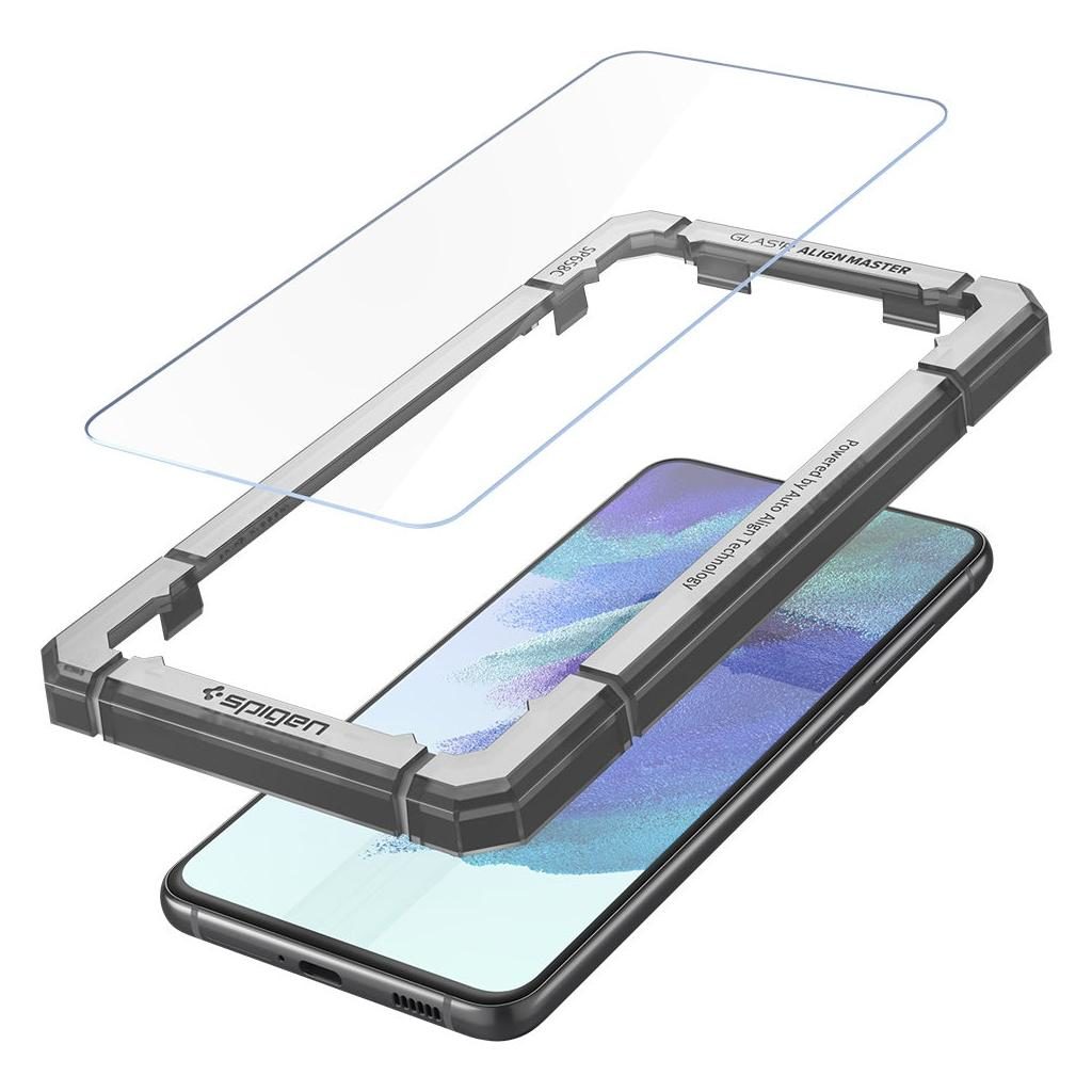 Spigen® (x2.Pack) GLAS.tR™ EZ FIT™ HD AGL03088 Samsung Galaxy S21 FE Premium Tempered Glass Screen Protector