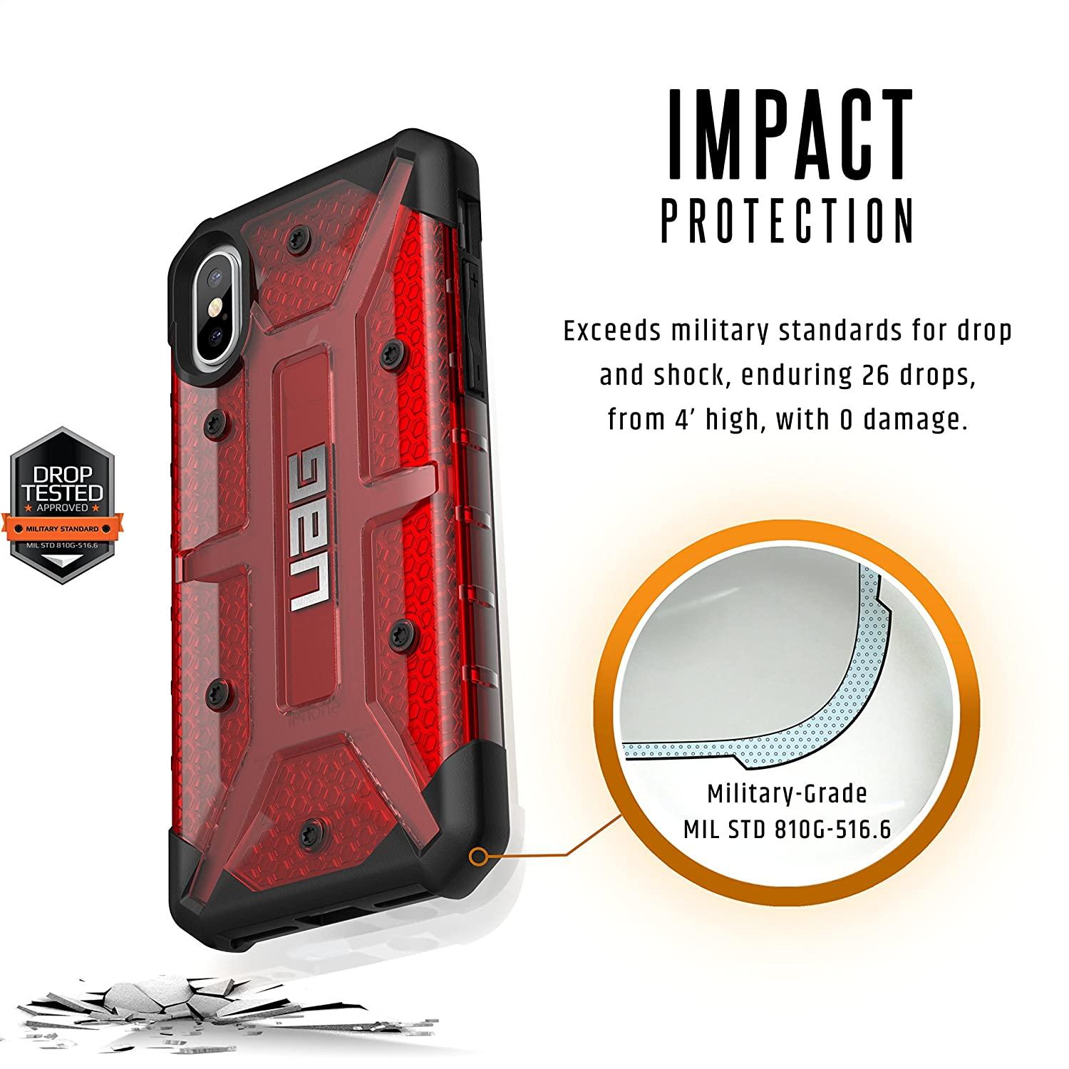 Urban Armor Gear (UAG) Plasma IPHX-L-MG iPhone XS / X Case – Transparent Red