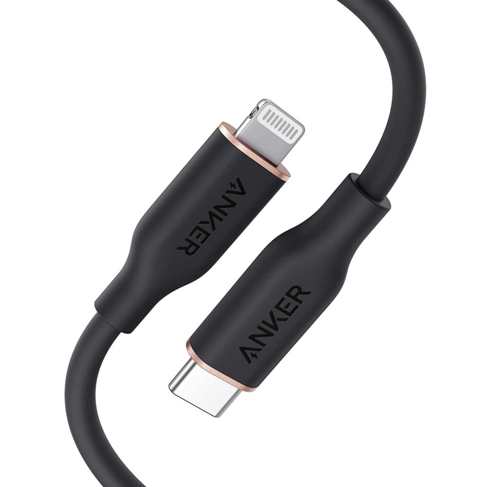 Anker® 641 PowerLine III Flow A8662011 USB-C to Lightning MFi Certified 0.9m Cable - Midnight Black