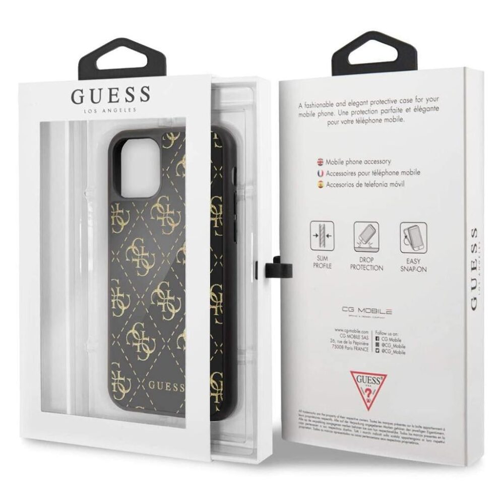 Guess® Faceplate Glitter Collection GUHCN584GGPBK iPhone 11 Pro Case - Black