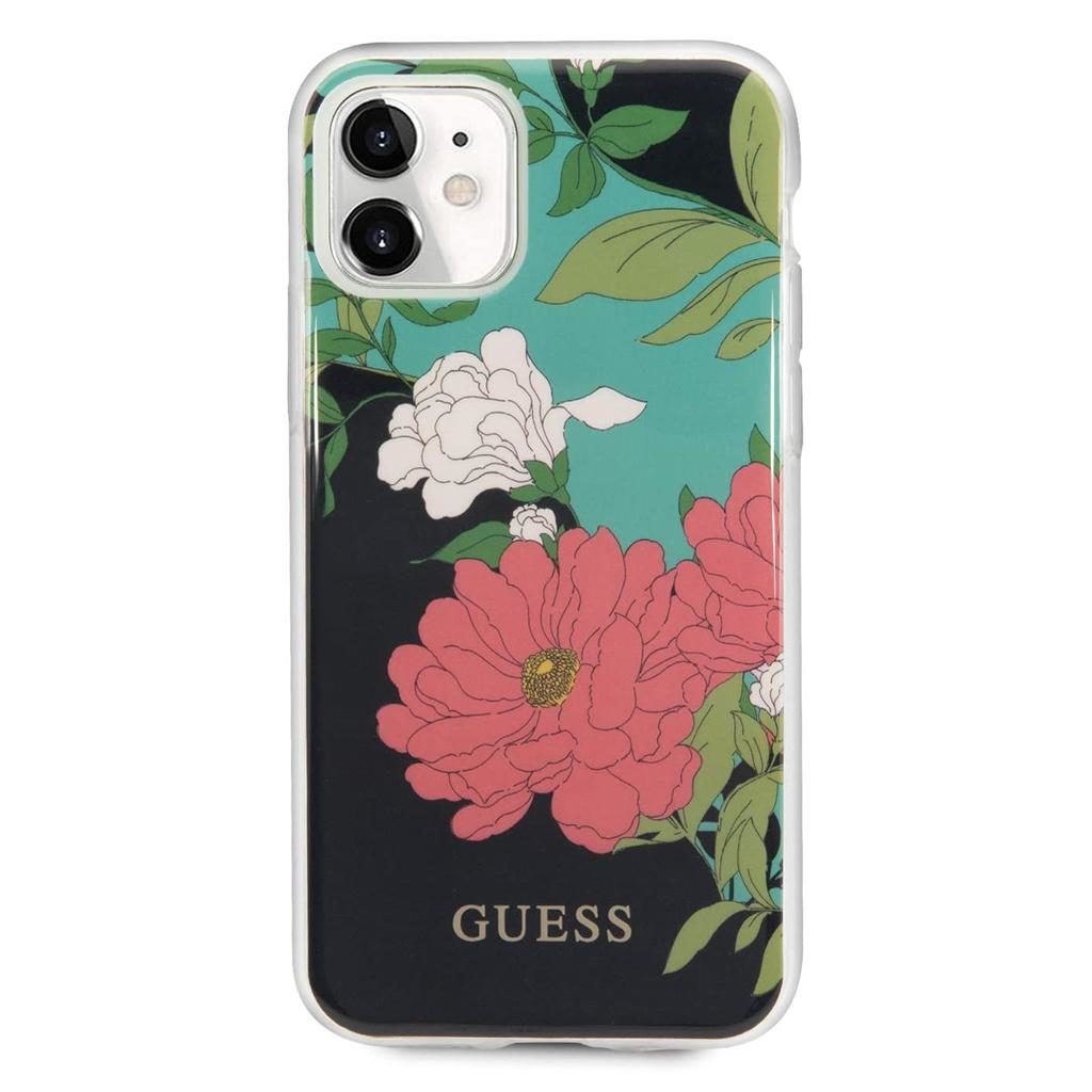 Guess® N°1 Flower Collection GUHCN61IMLFL01 iPhone 11 Case – Black