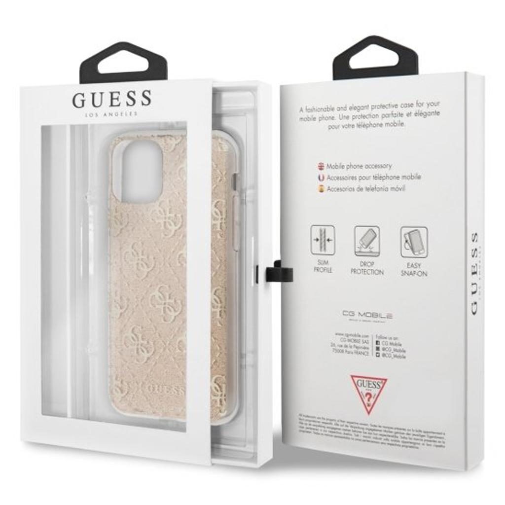 Guess® Glitter Hard Cover Collection GUHCN65PCU4GLGO iPhone 11 Pro Max Case – Gold