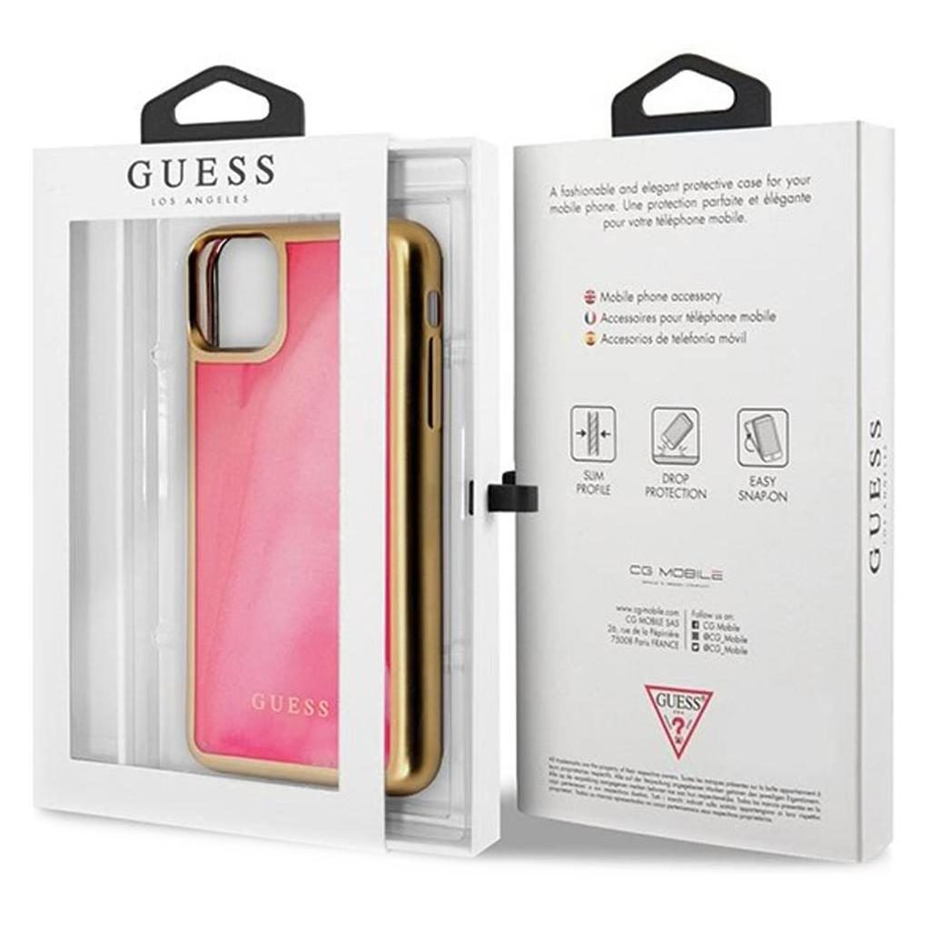 Guess® Glow In The Dark Collection GUHCN61GLTRPI iPhone 11 Case – Pink