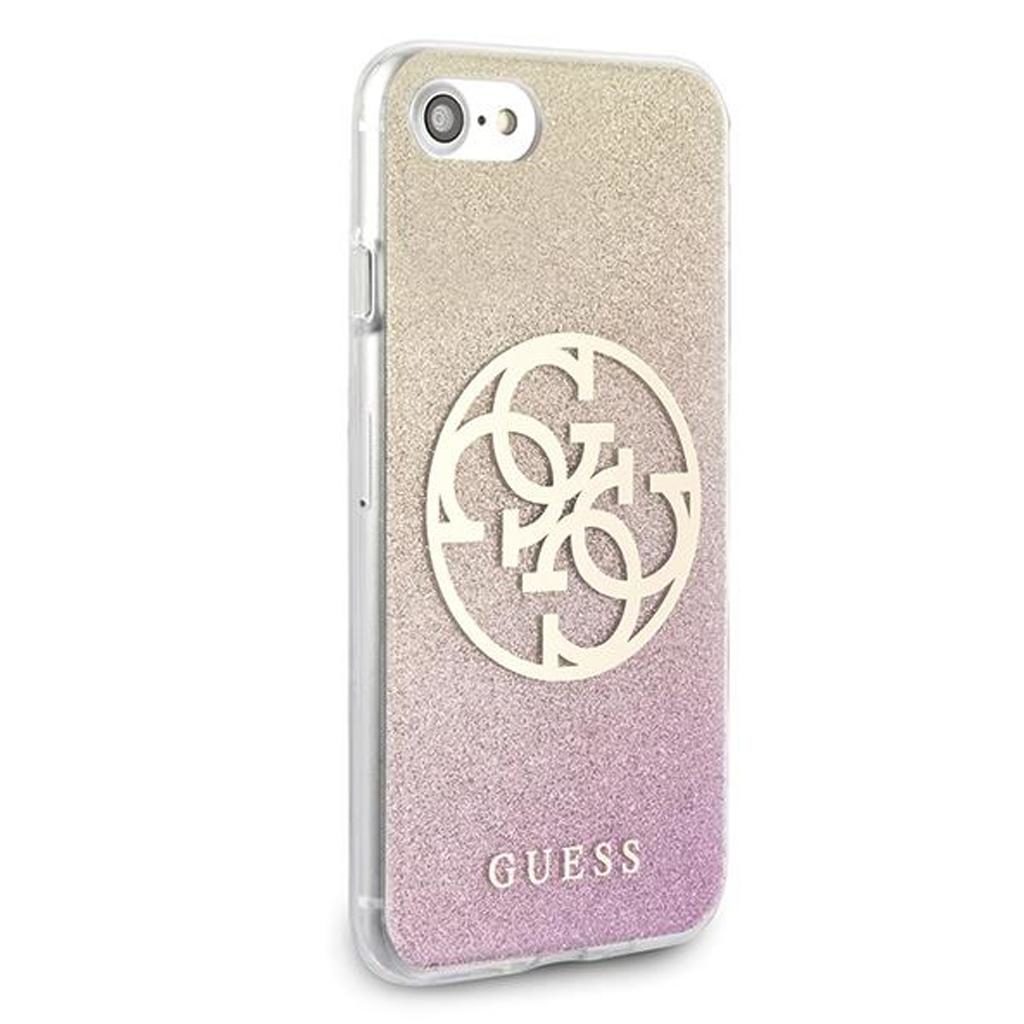Guess® Gradient Glitter Collection GUHCI8PCUGLPGG iPhone SE (2022 / 2020) / 8 / 7 Case – Rose Gold