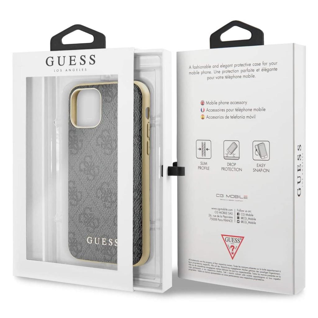 Guess® Hard Cover Collection GUHCN65G4GG iPhone 11 Pro Max Case – Grey