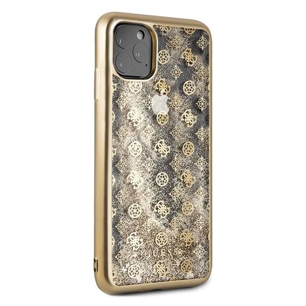 Guess® Peony Glitter Collection GUHCN65PEOLGGO iPhone 11 Pro Max Case – Gold