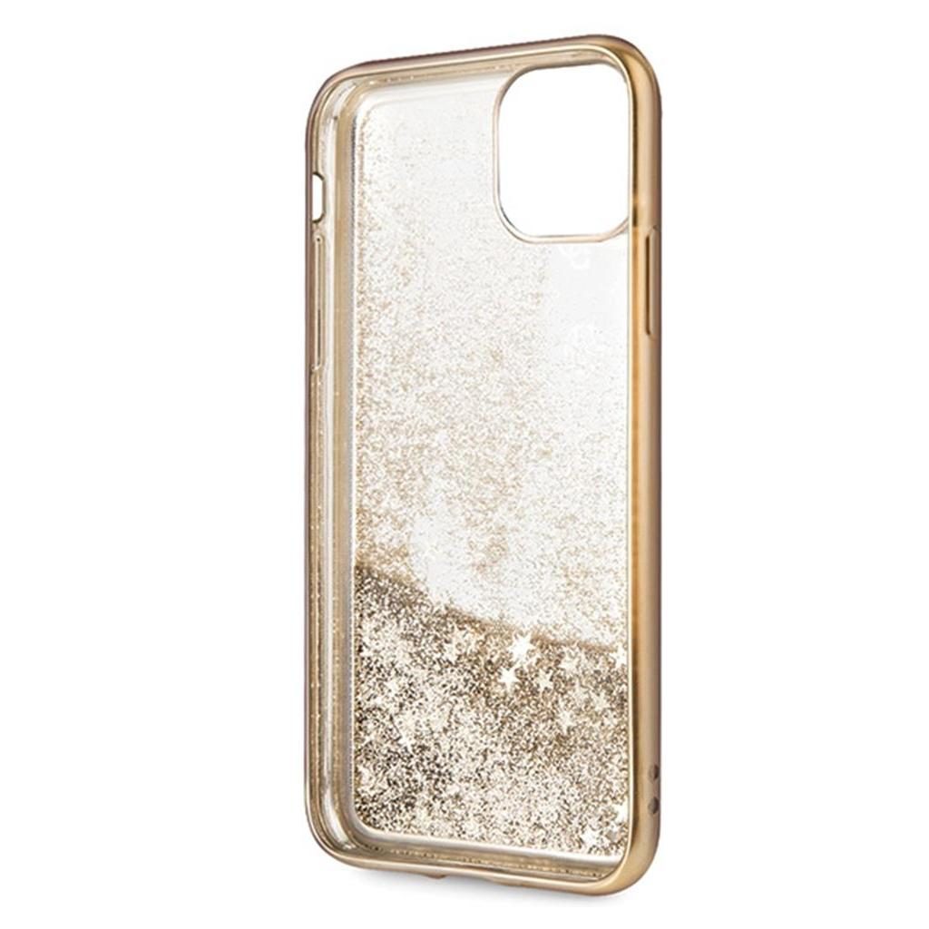 Guess® Peony Glitter Collection GUHCN58PEOLGGO iPhone 11 Pro Case – Gold