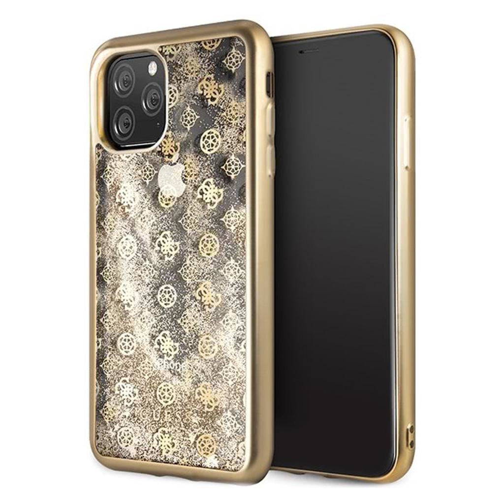 Guess® Peony Glitter Collection GUHCN65PEOLGGO iPhone 11 Pro Max Case – Gold