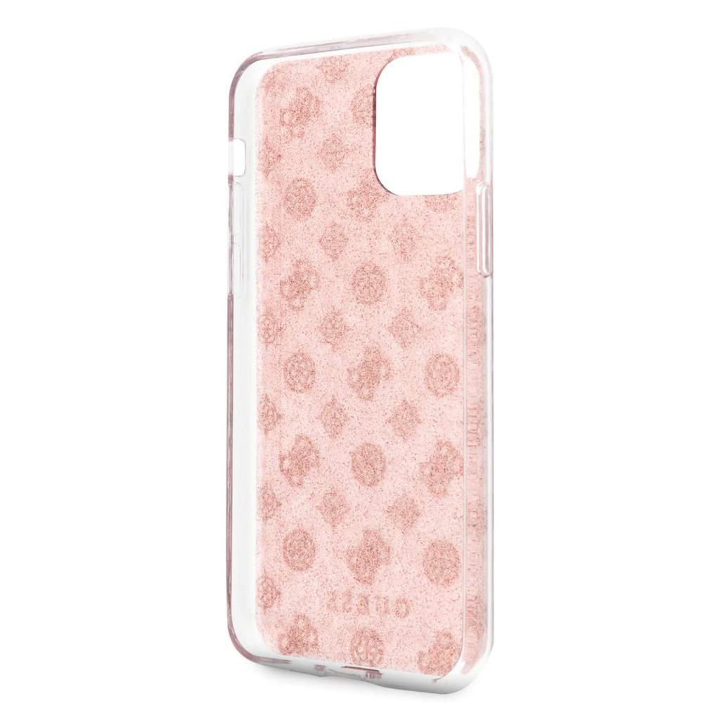 Guess® Peony Glitter Collection GUHCN65TPERG iPhone 11 Pro Max Case – Pink
