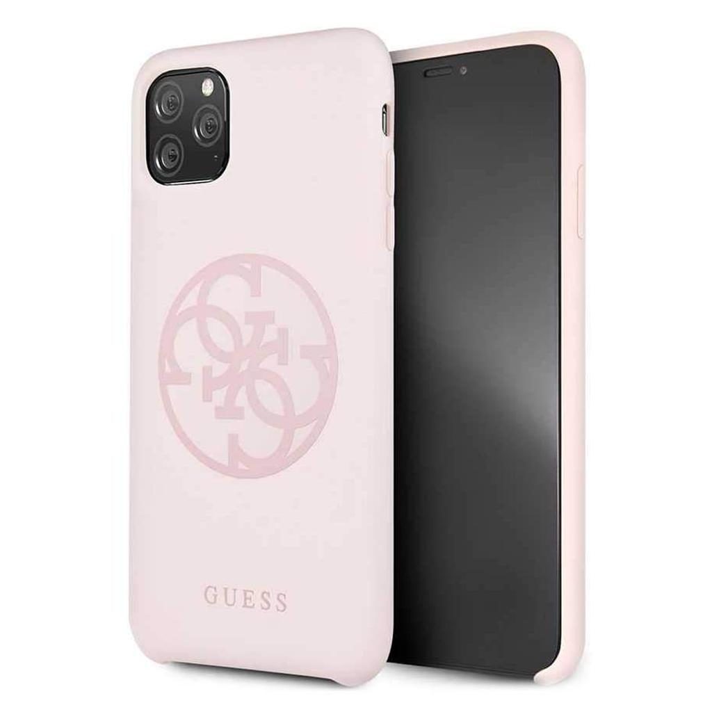 Guess® Tone On Tone Collection GUHCN65LS4GLP iPhone 11 Pro Max Case – Light Pink