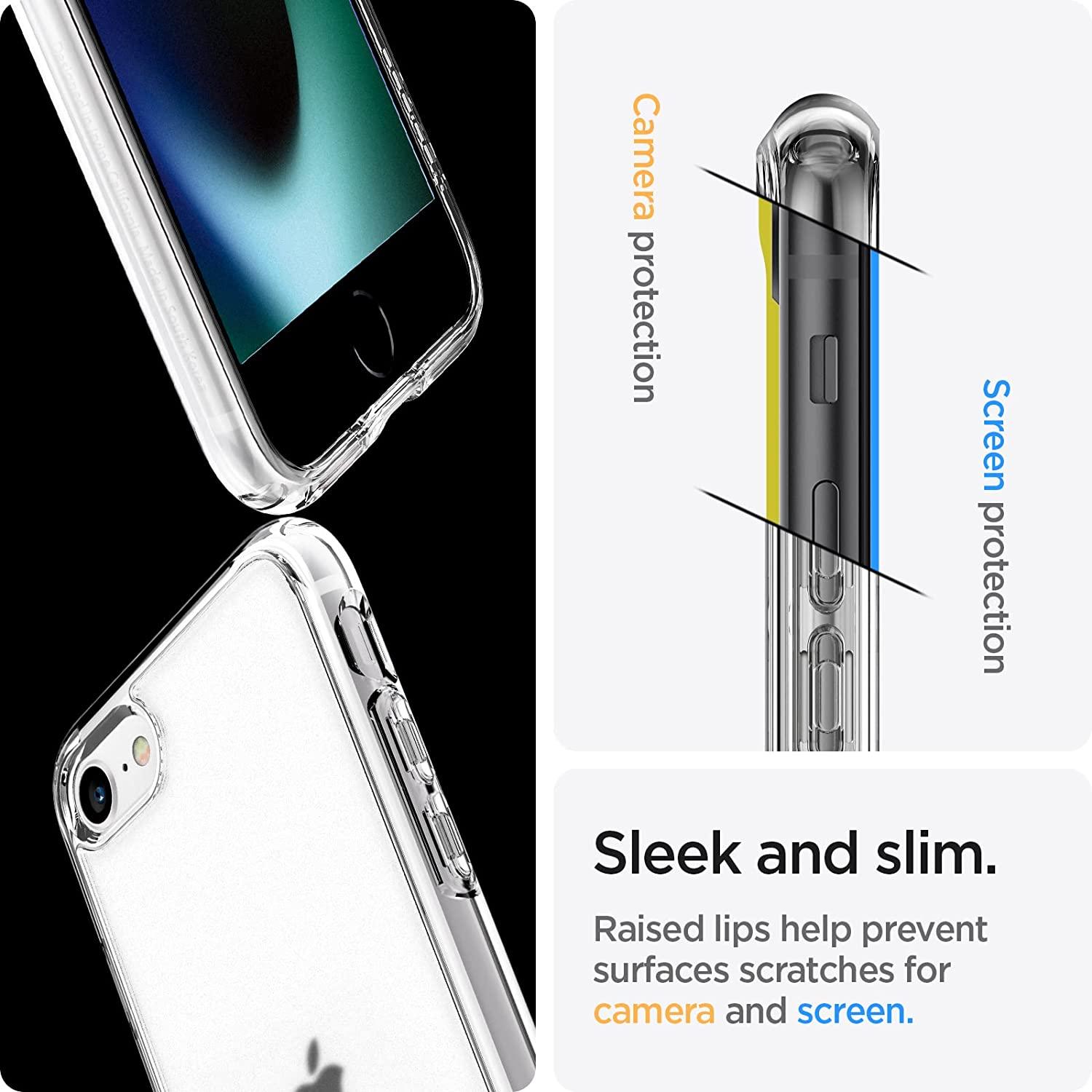 Spigen® Ultra Hybrid™ Matte ACS04354 iPhone SE (2022 / 2020) Case – Frost Clear