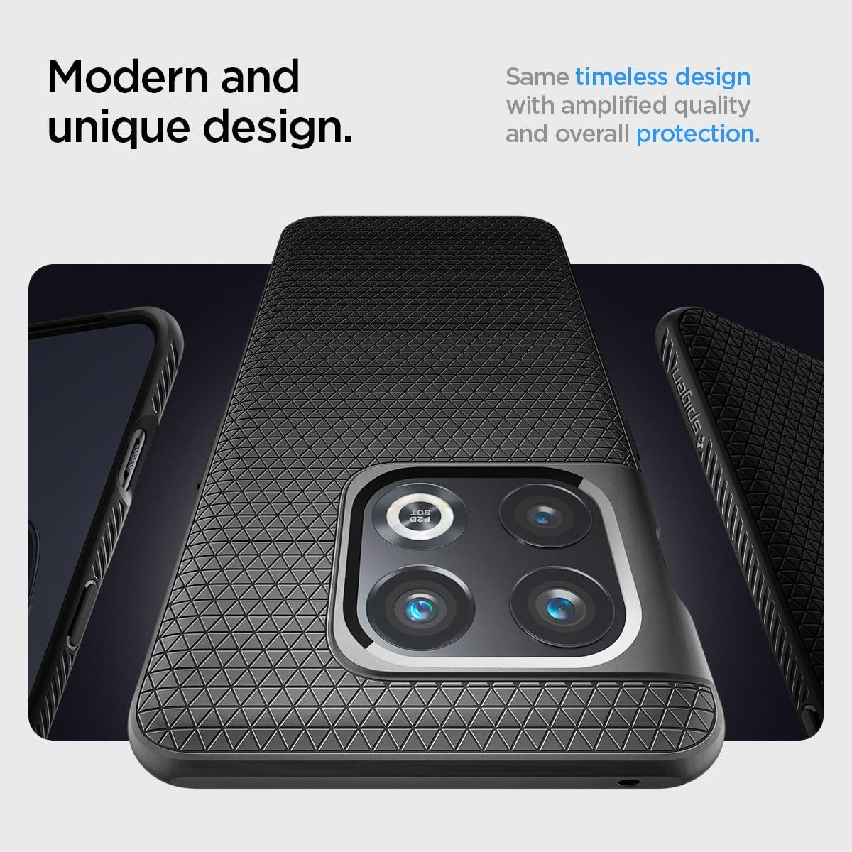 Spigen® Liquid Air™ ACS04431 OnePlus 10 Pro Case - Matte Black