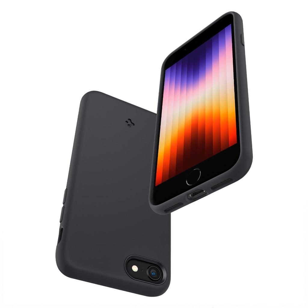 Spigen® Silicone Fit™ ACS04349 iPhone SE (2022 / 2020) / 8 / 7 Case - Black