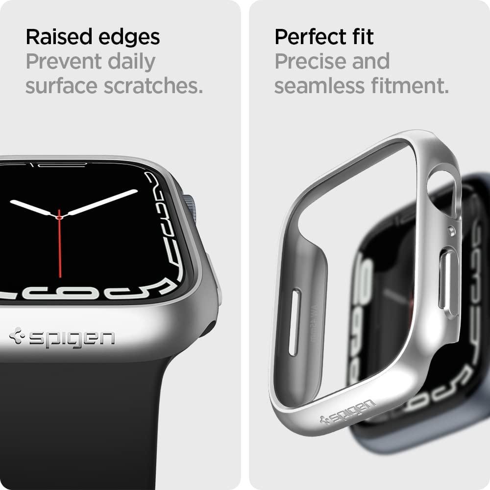 Spigen® Thin Fit™ ACS04178 Apple Watch Series 7 (45mm) Case – Graphite