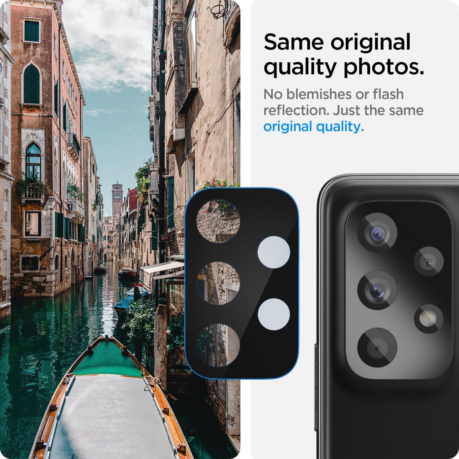 Spigen® (x2.Pack) GLAS.tR™ OPTIK Camera Lens AGL04307 Samsung Galaxy A73 / A53 / A33 Premium Tempered Glass – Black