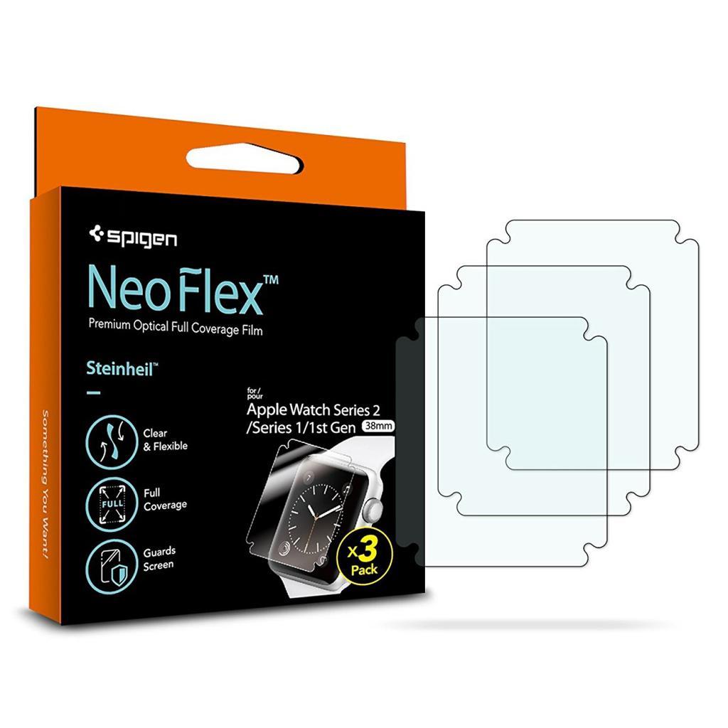 Spigen® (x3.Pack) NeoFlex™ 047FL21381 Apple Watch Series 3 / 2 / 1 (38mm) Premium Screen Protector