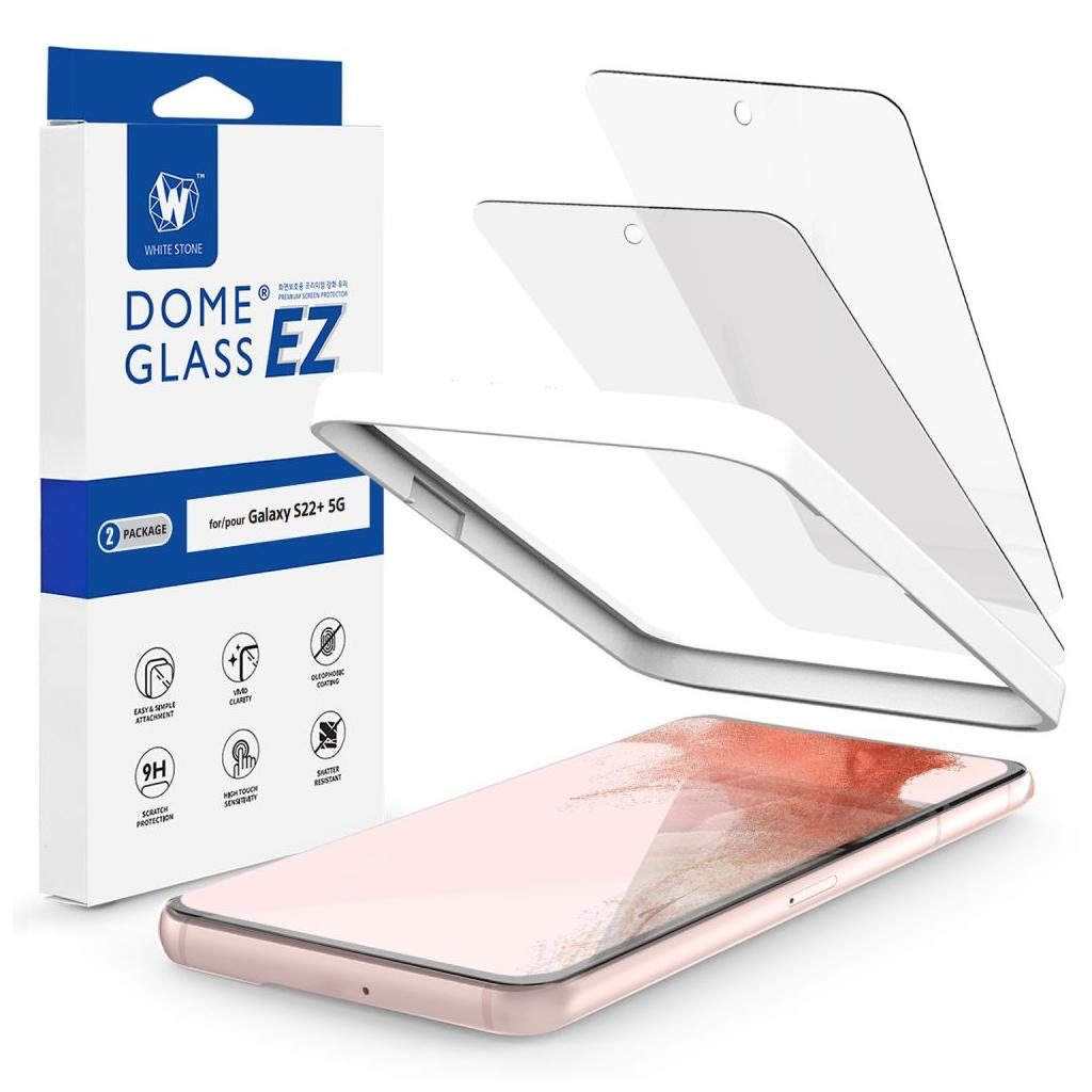 Whitestone™ Dome Glass® (x2.Pack) EZ 8809365406623 Samsung Galaxy S22+ Plus Premium Tempered Glass Screen Protector