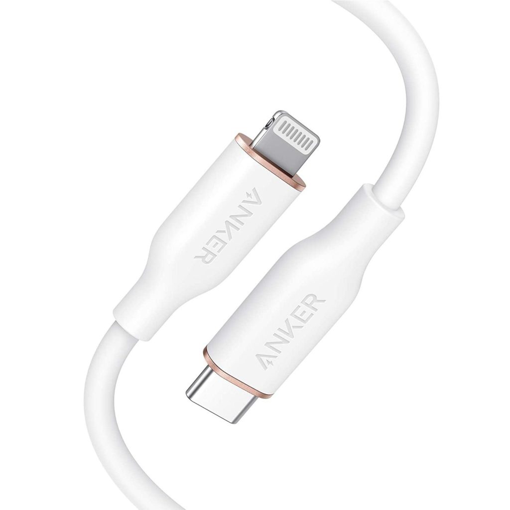 Anker® 641 PowerLine III Flow A8662021 USB-C to Lightning MFi Certified 0.9m Cable - Cloud White
