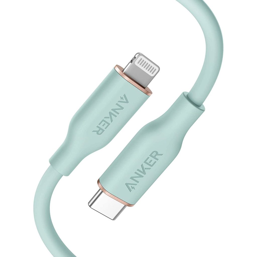 Anker® 641 PowerLine III Flow A8662061 USB-C to Lightning MFi Certified 0.9m Cable - Mint Green
