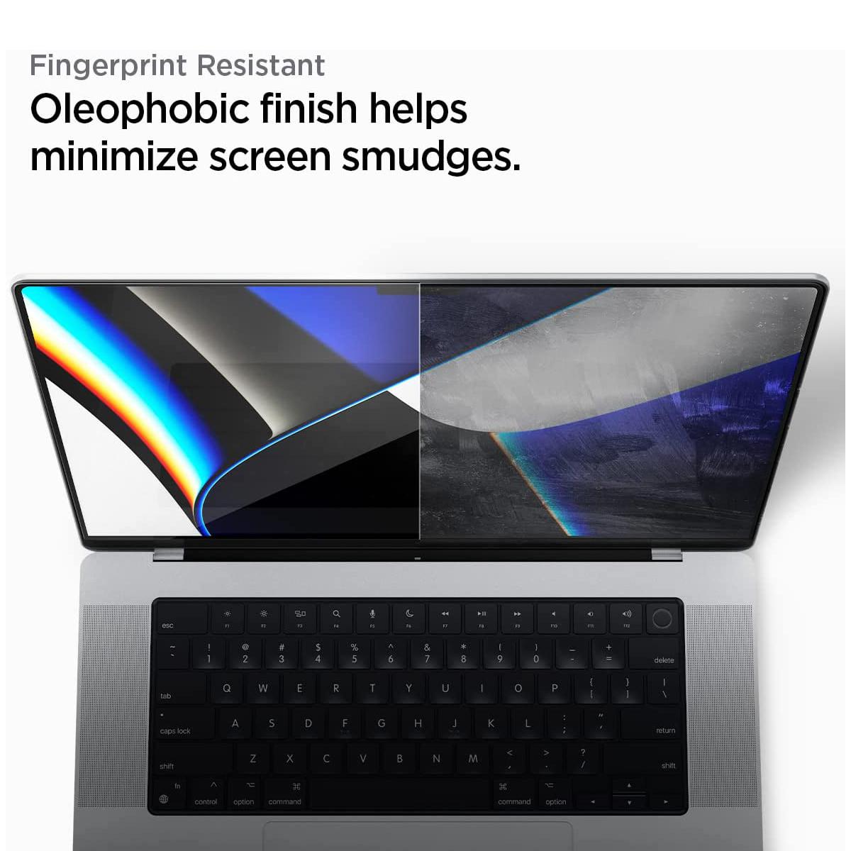 Spigen® GLAS.tR™ Full Cover AGL04233 MacBook Pro 16-inch (2021) Premium Tempered Glass Screen Protector