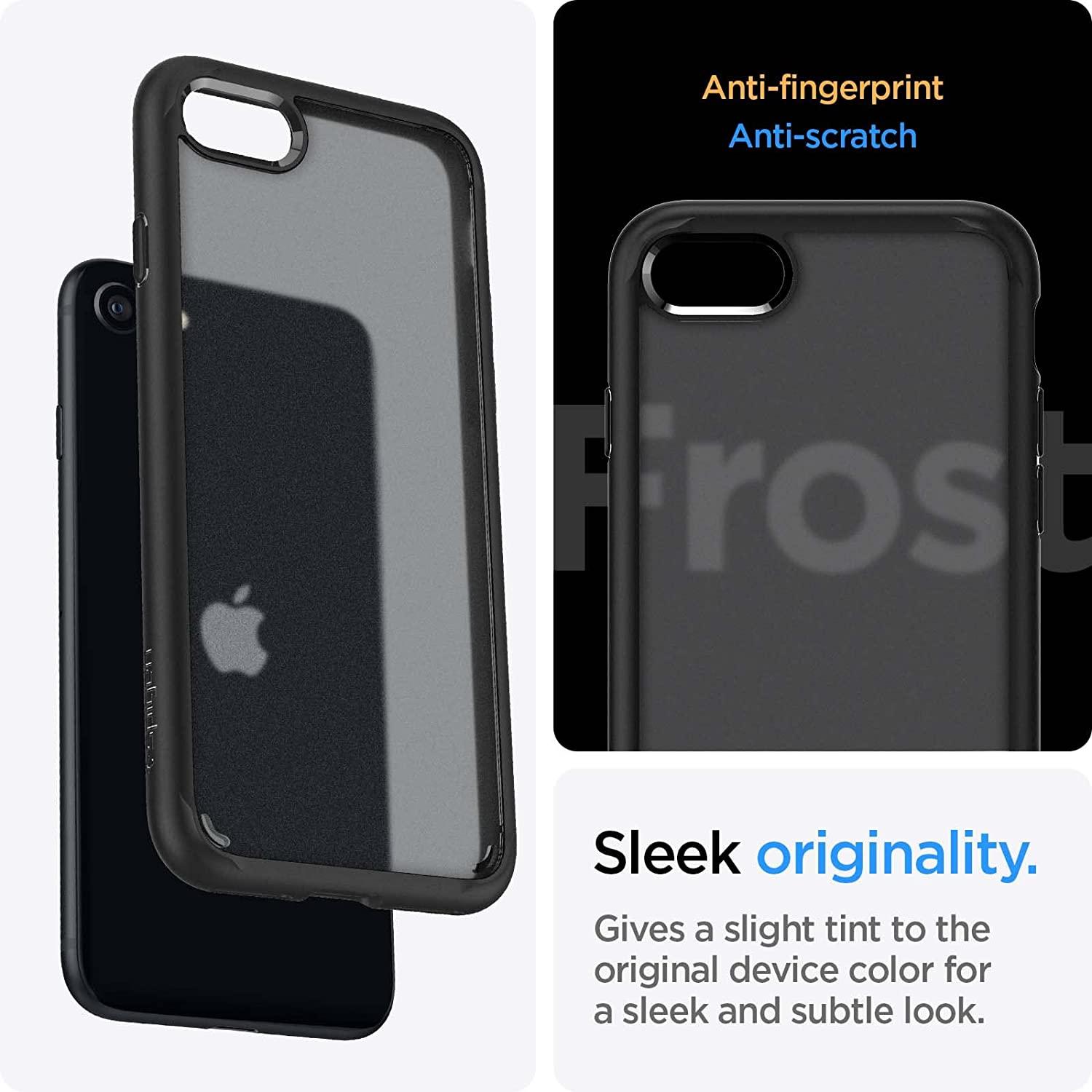 Spigen® Ultra Hybrid™ Matte ACS04353 iPhone SE (2022 / 2020) / 8 / 7 Case - Frost Black