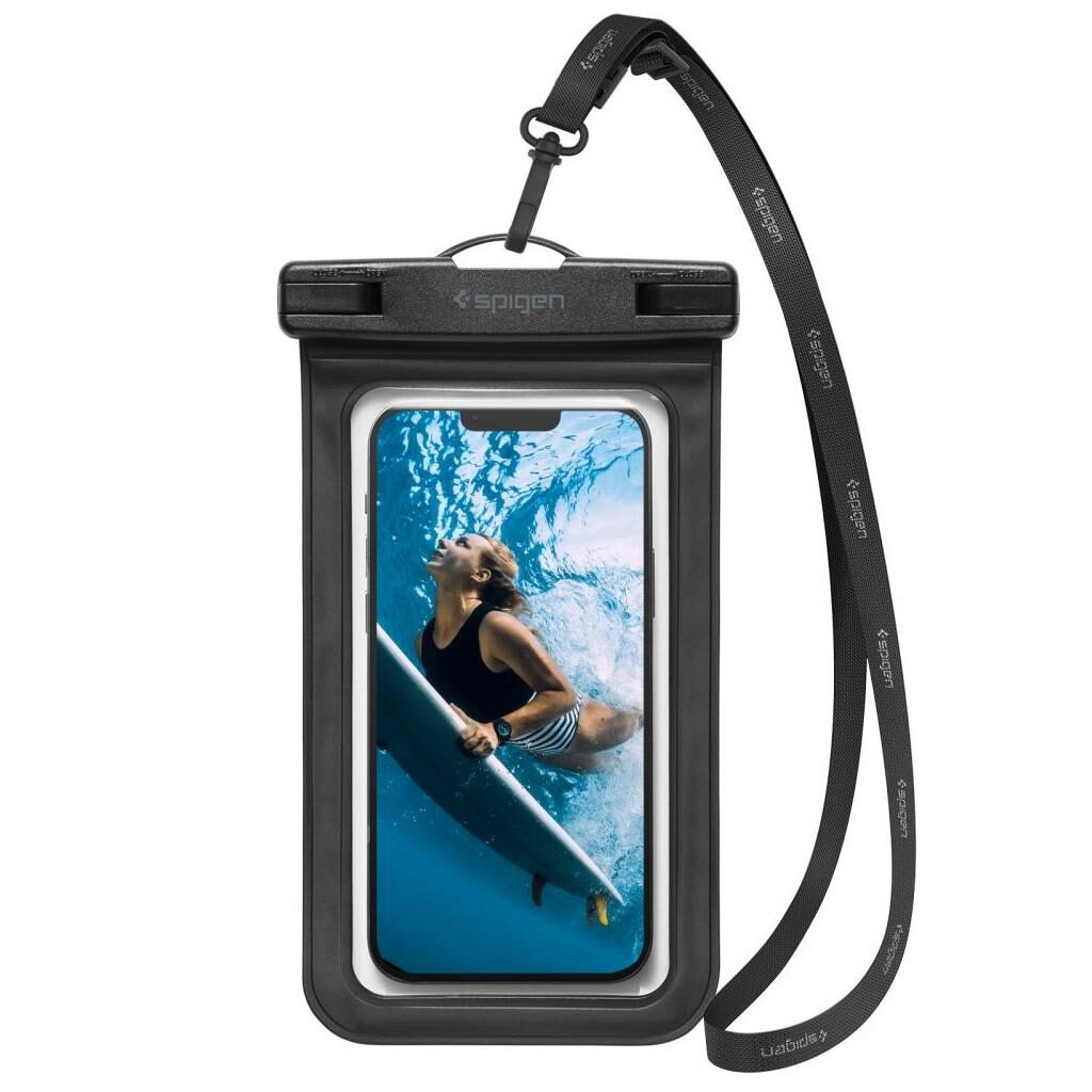 Spigen® A601 AMP04525 IPX8 Certified Universal Waterproof Up to 6.9-inch Case – Black