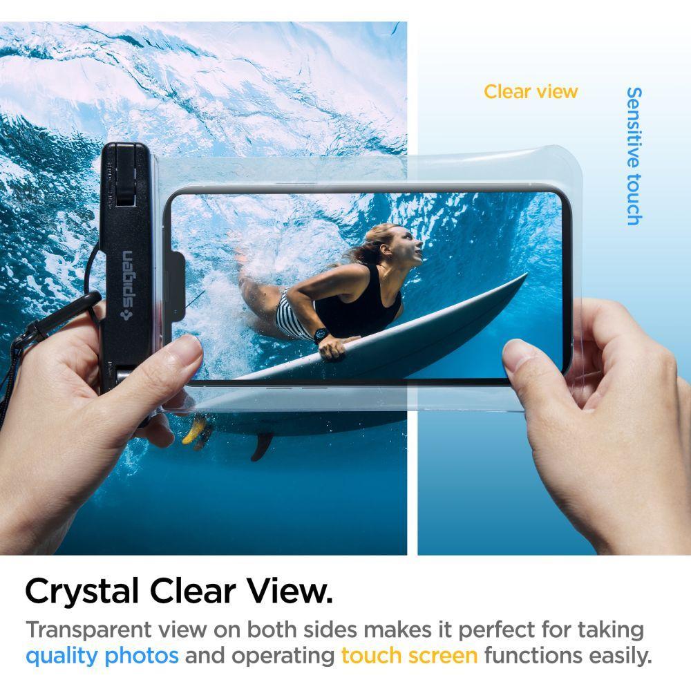 Spigen® A601 AMP04526 Universal Waterproof Up to 6.9-inch Case – Crystal Clear