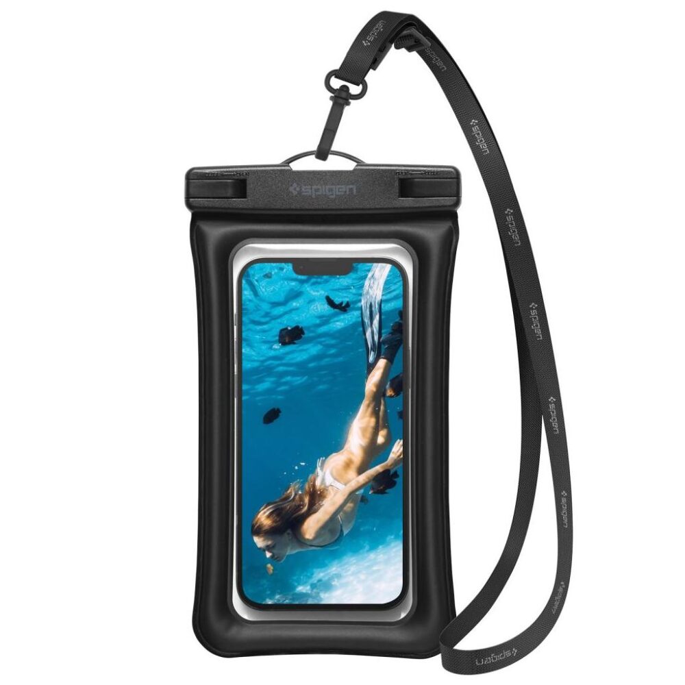 Spigen® A610 AMP04529 IPX8 Certified Universal Waterproof Up to 6.9-inch Floating Case - Black