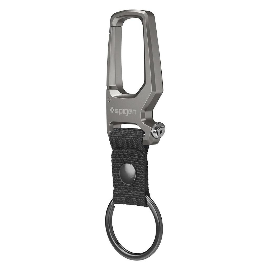 Spigen® Carabiner AHP01869 Car Key Ring | Bottle Opener Clip - Black