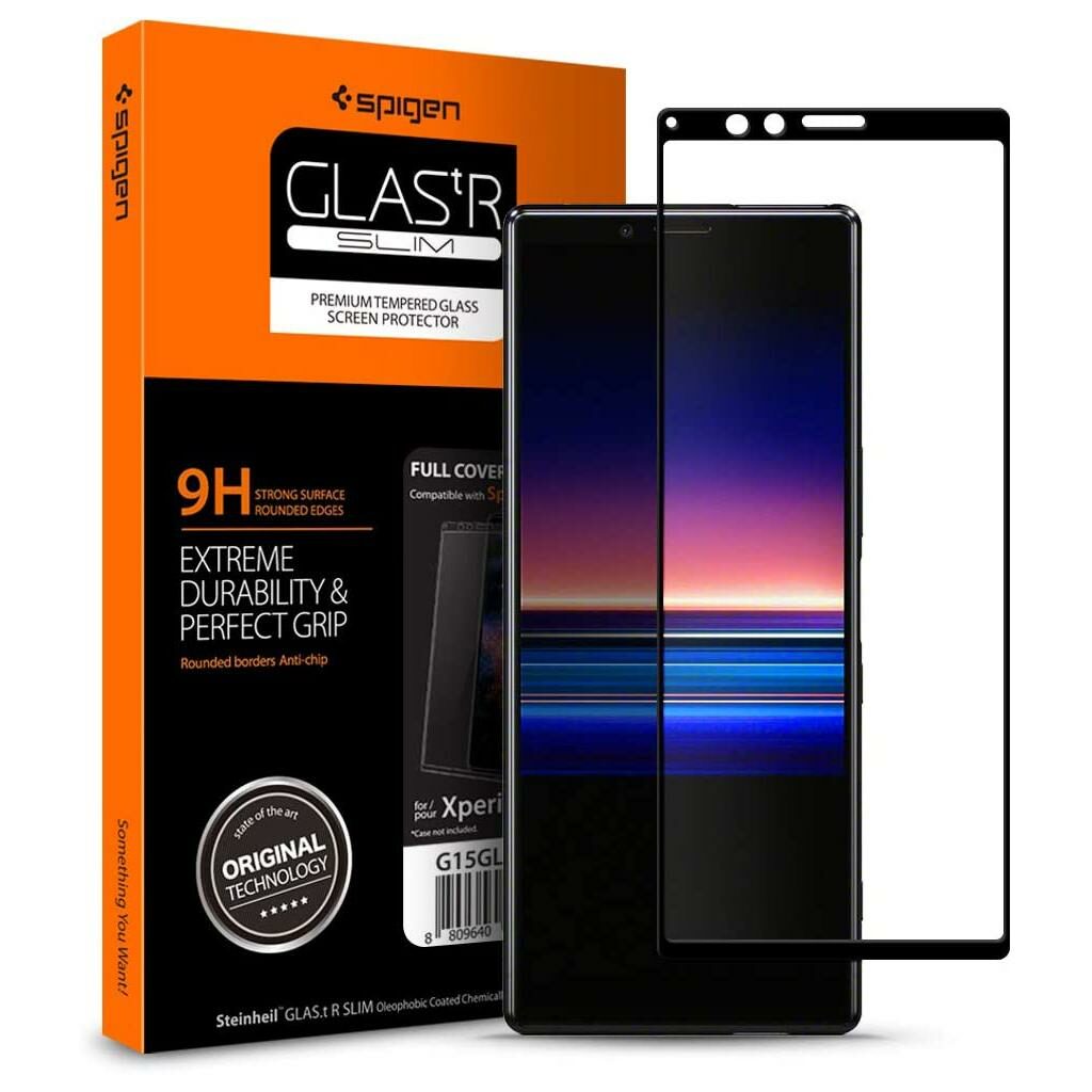 Spigen® GLAS.tR™ Full Cover G15GL26324 Sony Xperia 1 Premium Tempered Glass Screen Protector