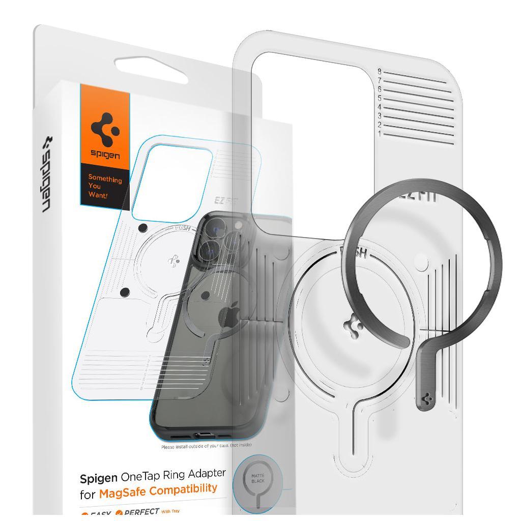 Spigen® OneTap™ MagSafe ACP03803 Metal Plate Ring Adapter – Matte Black