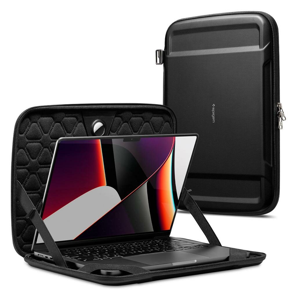 Spigen® Rugged Armor™ Pro Pouch AFA04271 MacBook Pro 16-inch Case – Black