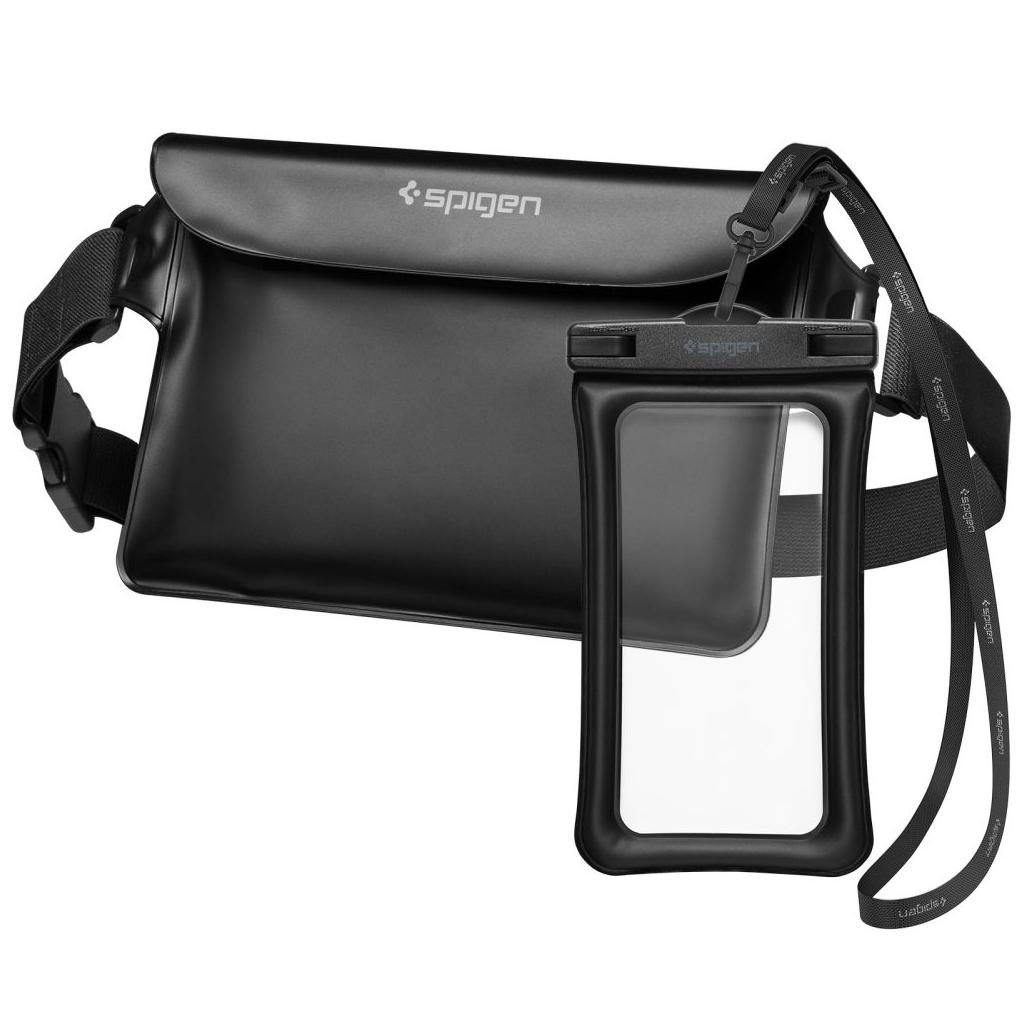Spigen® A621 AMP04533 IPX8 Certified Universal Waterproof Case & Waist Bag - Black