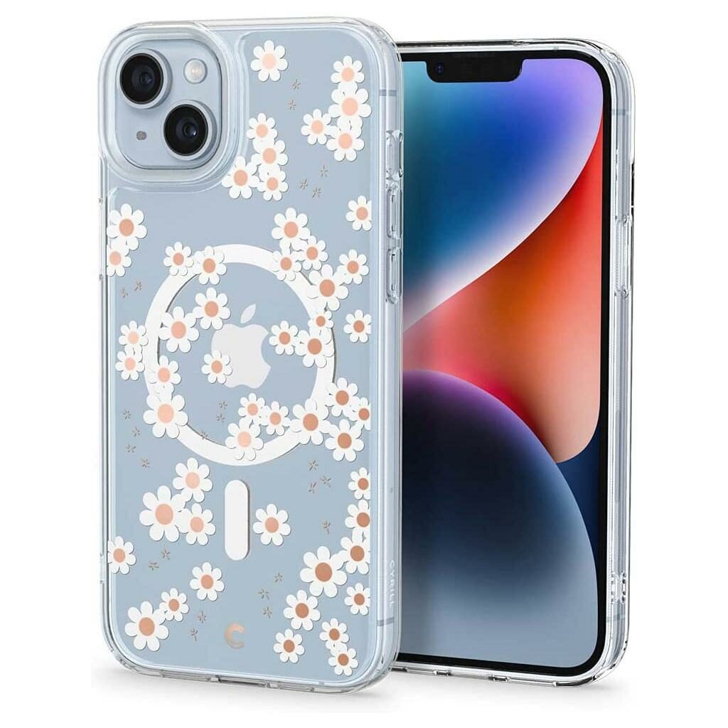 Spigen® Cecile Mag by Cyrill Collection ACS04940 iPhone 14 Plus Case – White Daisy