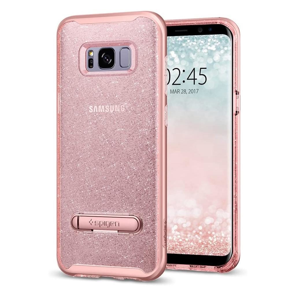 Spigen® Crystal Hybrid™ Glitter 565CS21328 Samsung Galaxy S8 Case - Rose Quartz
