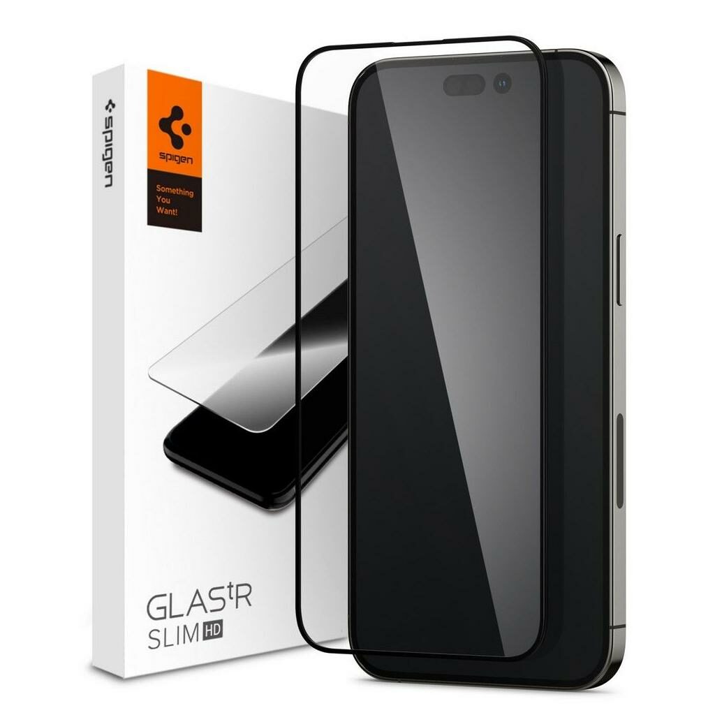 Spigen® GLAS.tR™ Full Cover HD AGL05209 iPhone 14 Pro Max Premium Tempered Glass Screen Protector