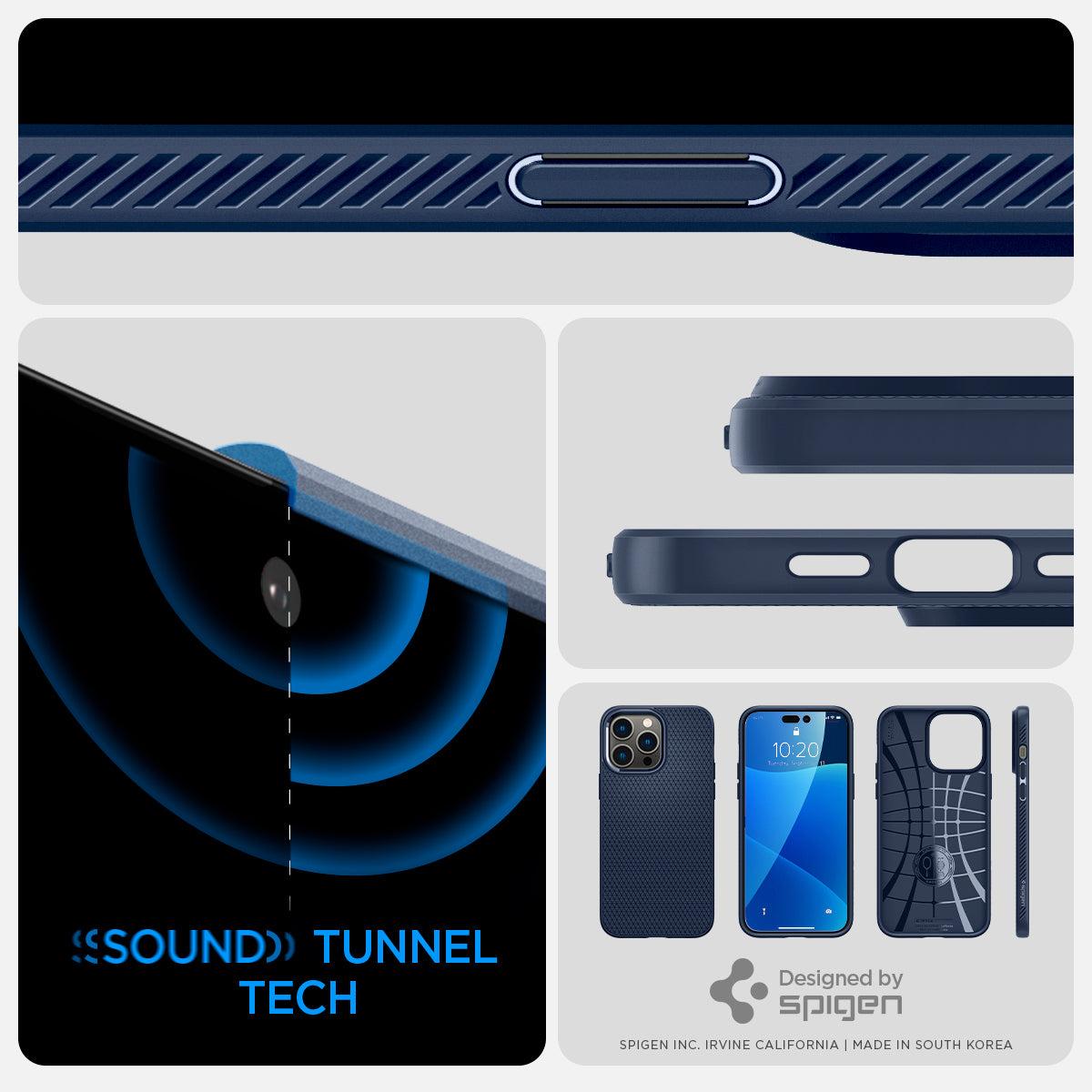 Spigen® Liquid Air™ ACS04958 iPhone 14 Pro Case - Navy Blue