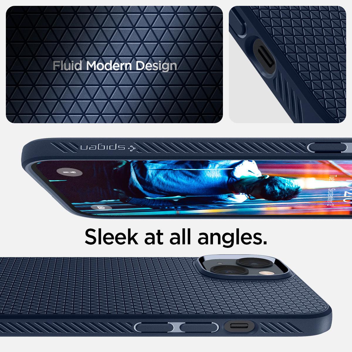 Spigen® Liquid Air™ ACS05038 iPhone 14 Case - Navy Blue
