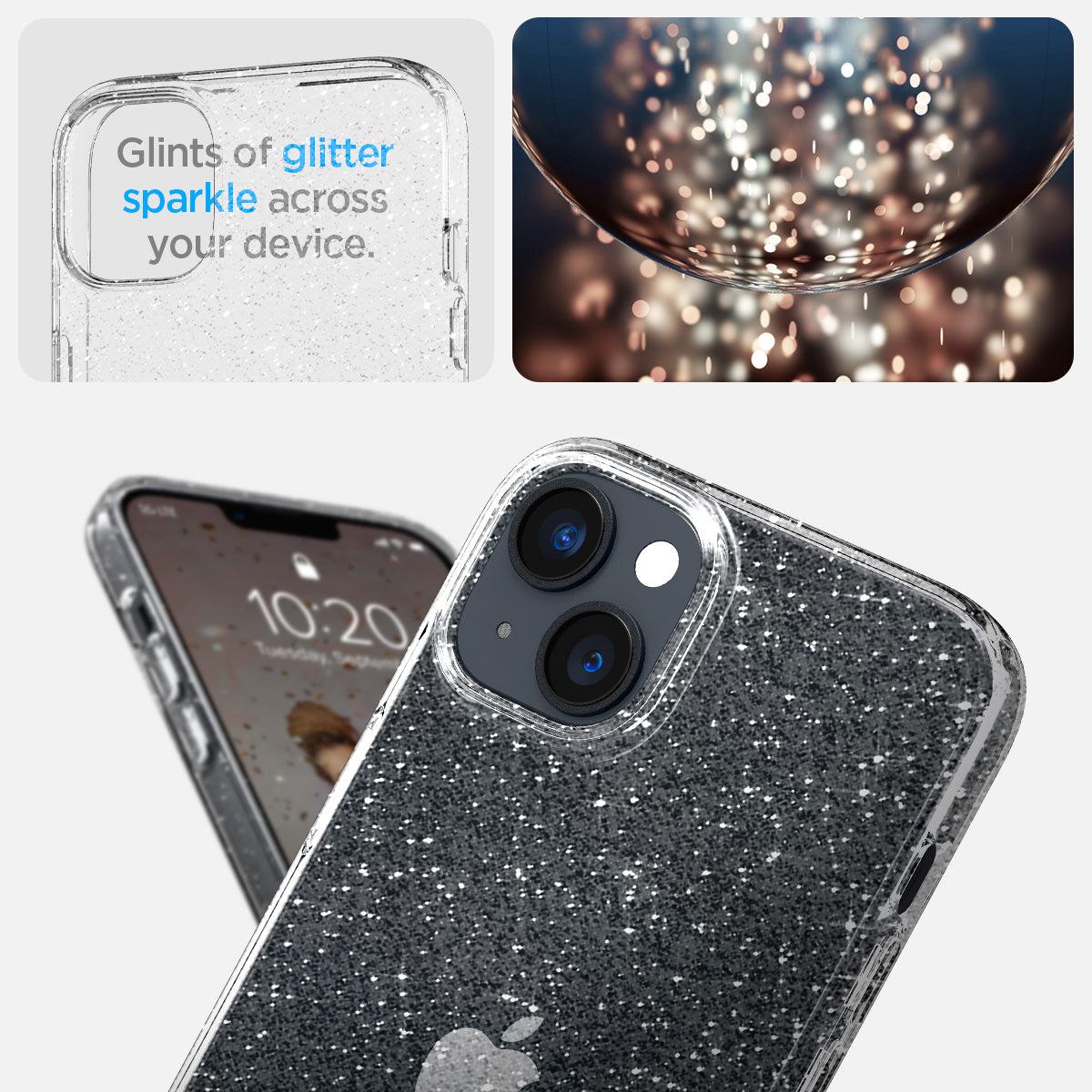Spigen® Liquid Crystal™ Glitter ACS04888 iPhone 14 Plus Case - Crystal Quartz